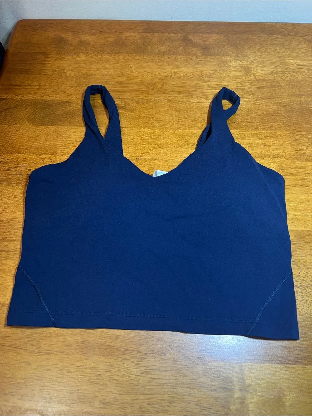 lululemon athletica Navy Ribbed Cropped Sports Tank Size 10 nwot
